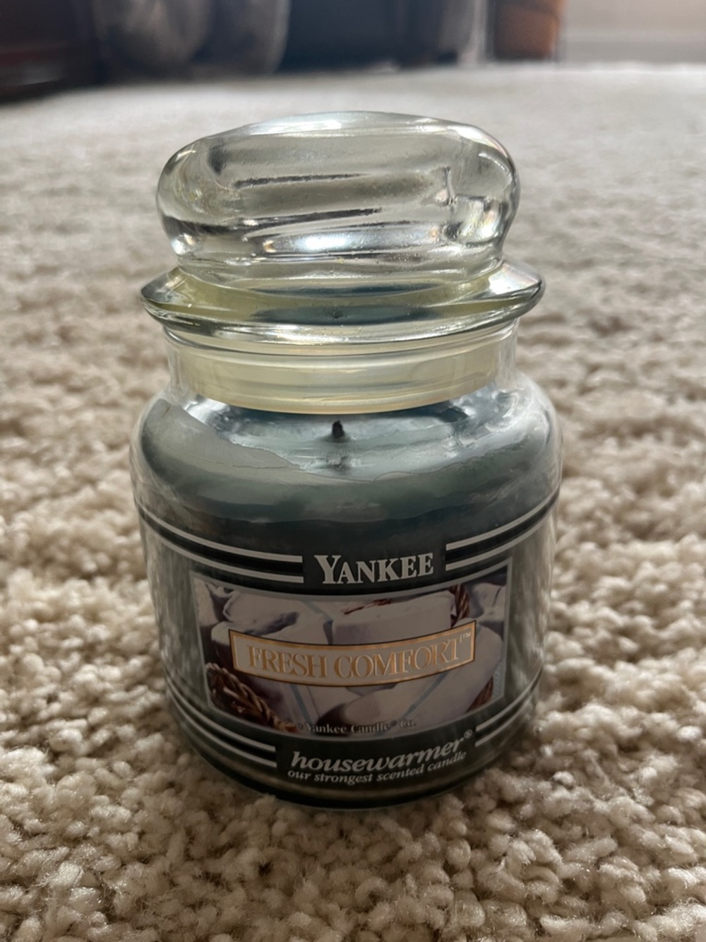 Yankee candle, black band Fresh Comfort Scented Candle Jar - Blue